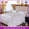 High quality hotel bedding satin 100 cotton stripe fabric 3cm 1cm statin stripe hotel bedsheet fabric 100% white cotton satin